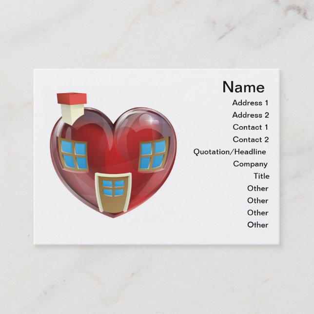 Cartão De Visita O conceito perfeito da casa (Frente)