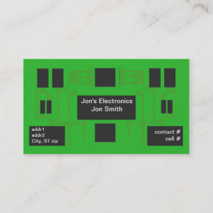 Cartão De Visita o conselho de circuito verde