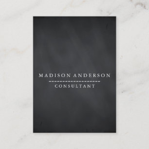 Cartão De Visita O conselho de giz preto moderno elegante