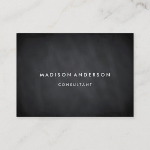 Cartão De Visita O conselho de giz preto moderno elegante