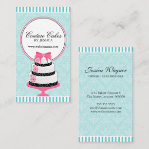 Cartão De Visita O Couture endurece o Aqua da padaria