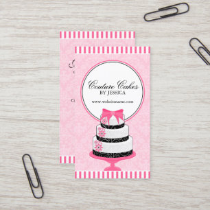 Cartão De Visita O Couture endurece o rosa da padaria