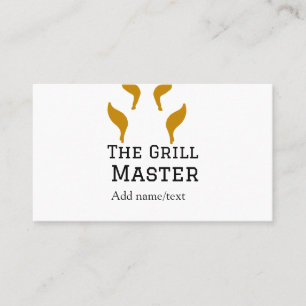 Cartão De Visita O cozinhar de texto do nome da adição de churrasco