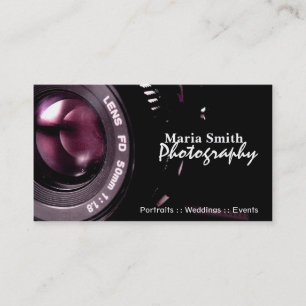 Cartão De Visita O dobro elegante da fotografia tomou partido