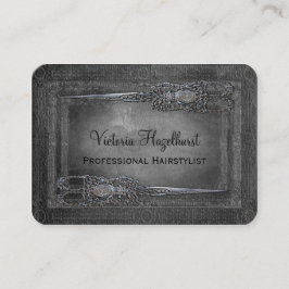 Cartão De Visita O dobro pequeno do londrino Scissors em volta do