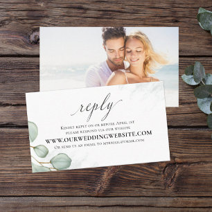 Cartão De Visita O Elegante Eucalyptus Deixa Foto Através Do RSVP D