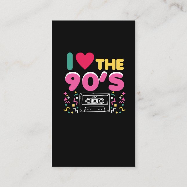 Cartão De Visita o equipamento 90er eu amo os anos 90 Oldschool (Frente)