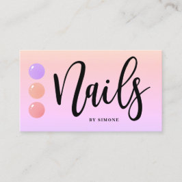 Cartão De Visita O esmalte de unhas moderno e elegante cai em unhas