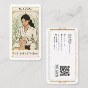 Cartão De Visita O Estheticista Skin Care Tarot Social Media QR