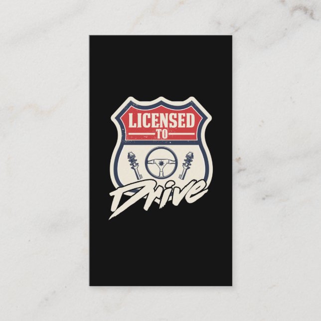 Cartão De Visita O exame de licença de condução passou no novo driv (Frente)