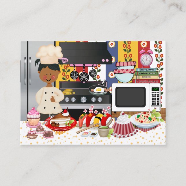 Cartão De Visita O Feliz Chef / Caterer - SRF (Frente)