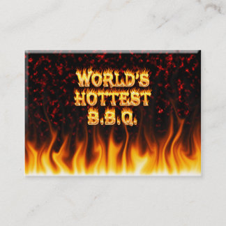 Cartão De Visita O fogo do CHURRASCO do mundo e o vermelho os mais