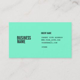 Cartão De Visita O formato de água-marinha com colunas condensou