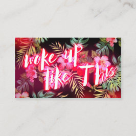 Cartão De Visita O fulgor 311 de néon tropical acordou como este