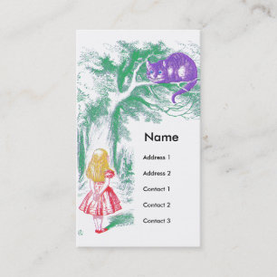 Cartão De Visita "O gato de Cheshire" de "Alice no país das