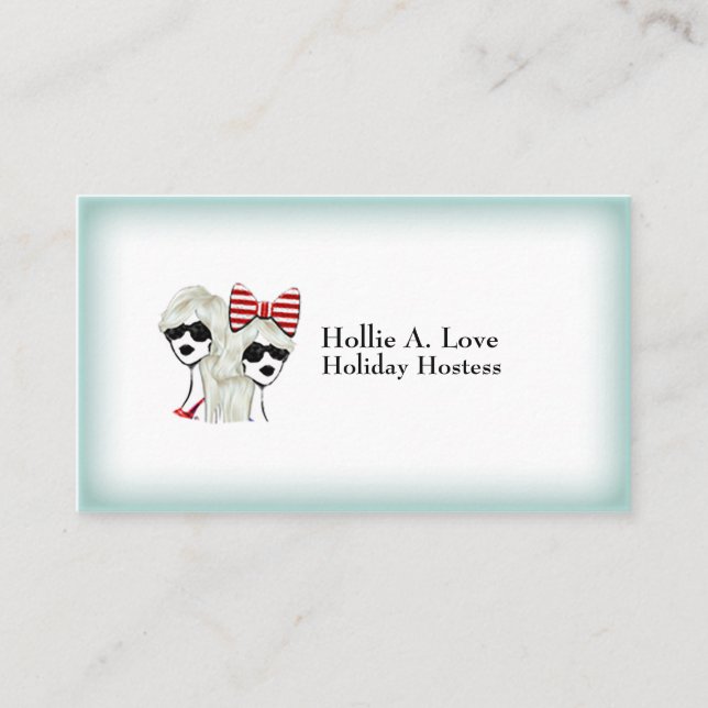 Cartão De Visita O gelo de fosco | desvanece-se à beira azul | (Frente)