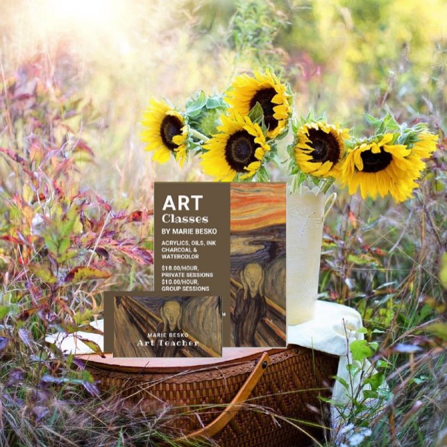 Cartão De Visita O Gritar De Edvard Munch, Professora De Arte (Criador carregado)