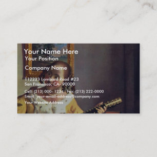 Cartão De Visita O guitarrista, por Vermeer Van Delft janeiro