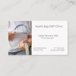 Cartão De Visita O homem segura apneia do sono