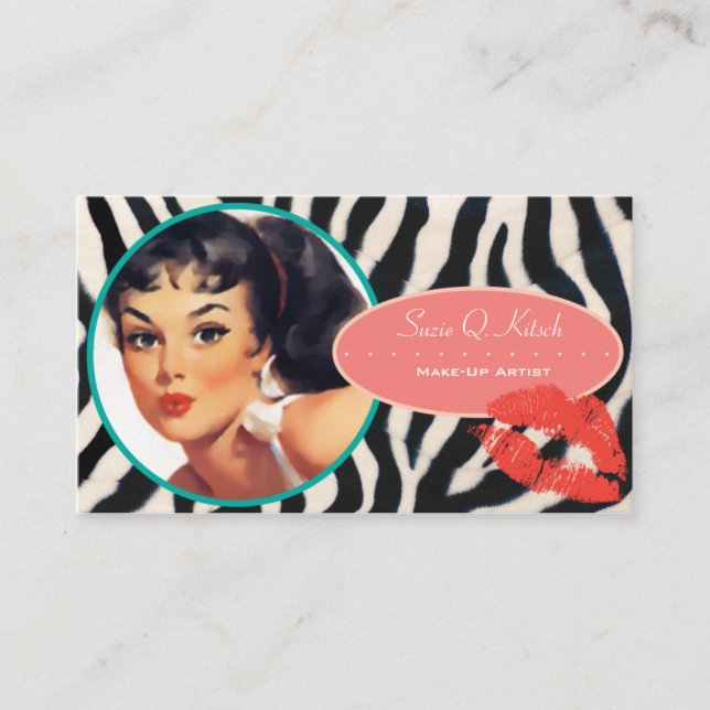 Cartão De Visita O kitsch Bitsch: Glam-Um-Zon (Frente)