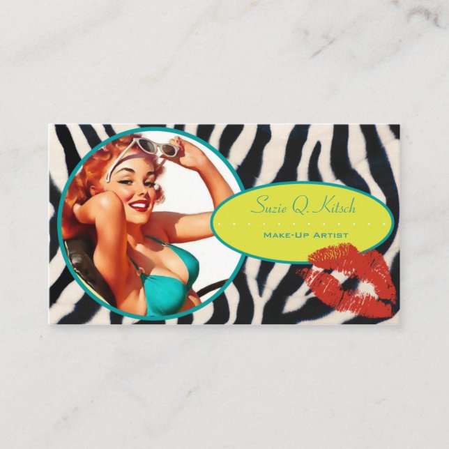 Cartão De Visita O kitsch Bitsch: Glam-Um-Zon (Frente)