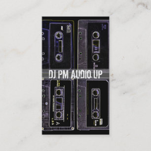Cartão De Visita O lance retro para trás DJ da cassete de banda