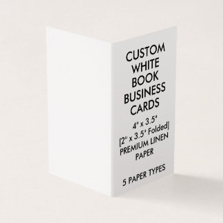 Cartão De Visita O livro DE LINHO feito sob encomenda dobrou