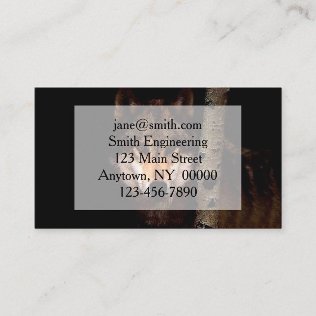 Cartão De Visita O Lobo Fantasma (Frente)