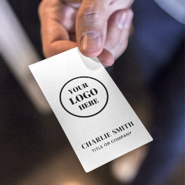 Cartão De Visita O logotipo da sua empresa é preto e branco moderno