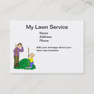 Cartão De Visita O meu serviço de gramado