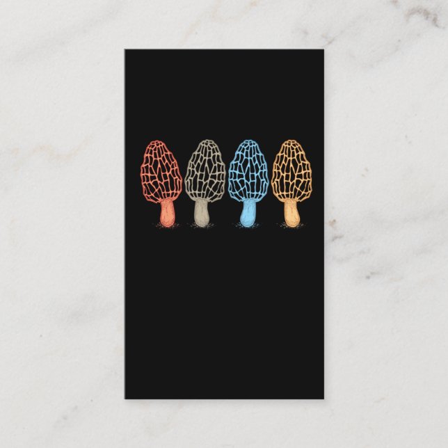 Cartão De Visita O Morel cresce rapidamente Mycology retro dos (Frente)