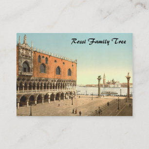 Cartão De Visita O palácio do Doge e o Piazzetta, Veneza, Italia