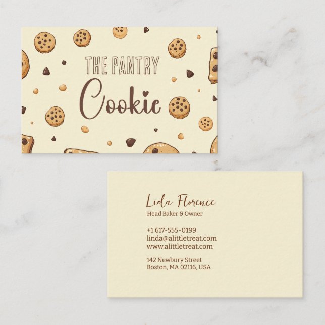 Cartão De Visita O Pantry Cookie (Frente/Verso)