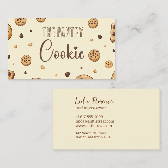 Cartão De Visita O Pantry Cookie (Frente/Verso)