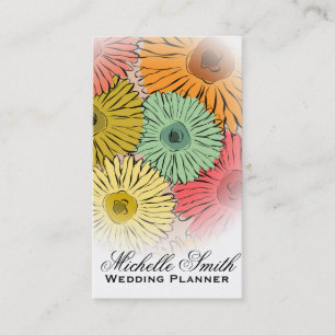 Cartão De Visita O pastel feminino floresce os floristas que