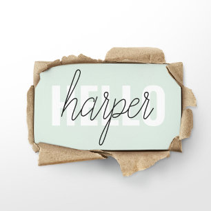 Cartão De Visita O Pastel Moderno É Alô E Você É O Nome