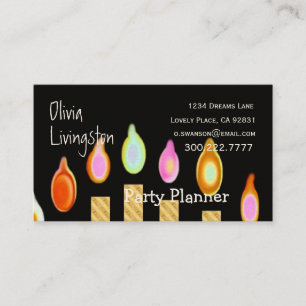 Cartão De Visita O PLANEJADOR do PARTIDO Candles o modelo de cartã