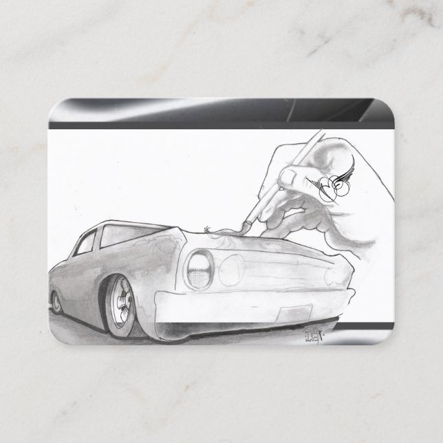 Cartão De Visita O Preto, Vermelho, Branco (Frente)