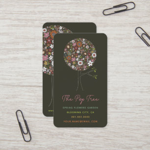 Cartão De Visita O primavera lunático floresce a natureza colorida