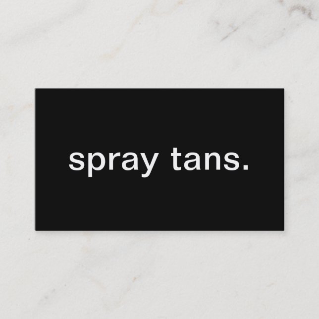 Cartão De Visita O pulverizador Tans (Frente)