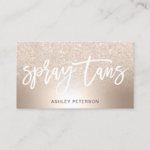 Cartão De Visita O pulverizador tans a folha metálica do ombre