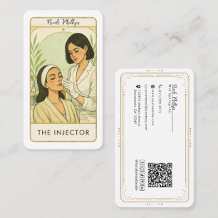 Cartão De Visita O QR do Tarot de Pele do Injector Med Spa Social M
