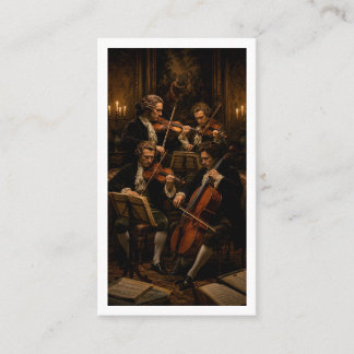Cartão De Visita O Quarteto de Cordas Clássico - Pintura a Óleo Vin