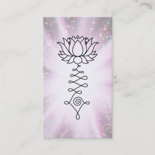Cartão De Visita *~* O Rainbow Sparkles Lotus Reiki Curva Energia