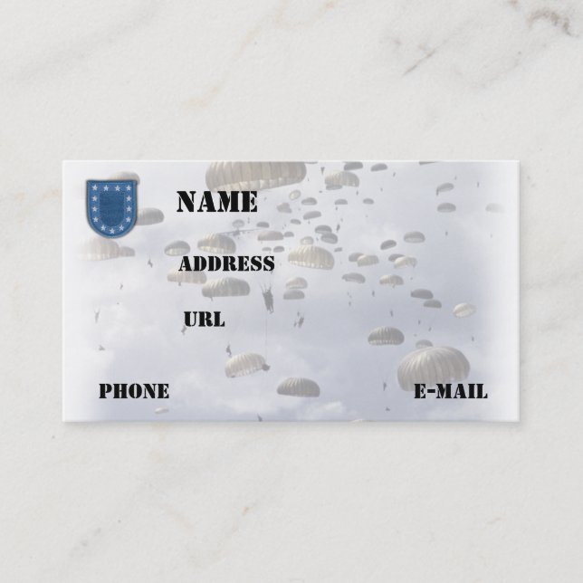 Cartão De Visita o recruta dos veteranos das unidades do exército (Frente)