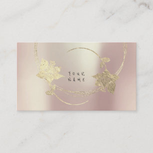 Cartão De Visita O rosa cor-de-rosa Dourado mais foxier cora