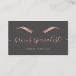 Cartão De Visita O rosa de ouro moderno apresenta cinzas de moda