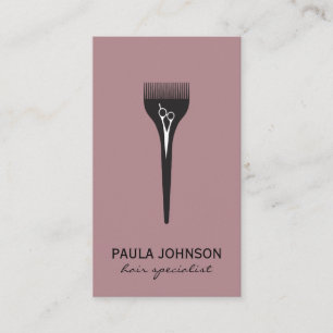 Cartão De Visita O salão de beleza moderno utiliza ferramentas o