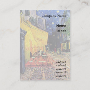 Cartão De Visita o terraço de café no local do fórum, Arles