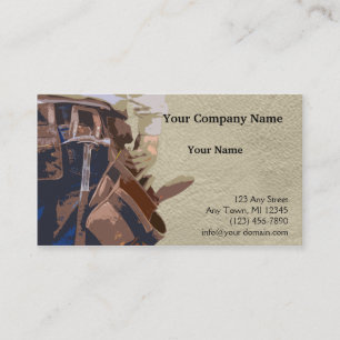 Cartão De Visita O trabalhador manual utiliza ferramentas a